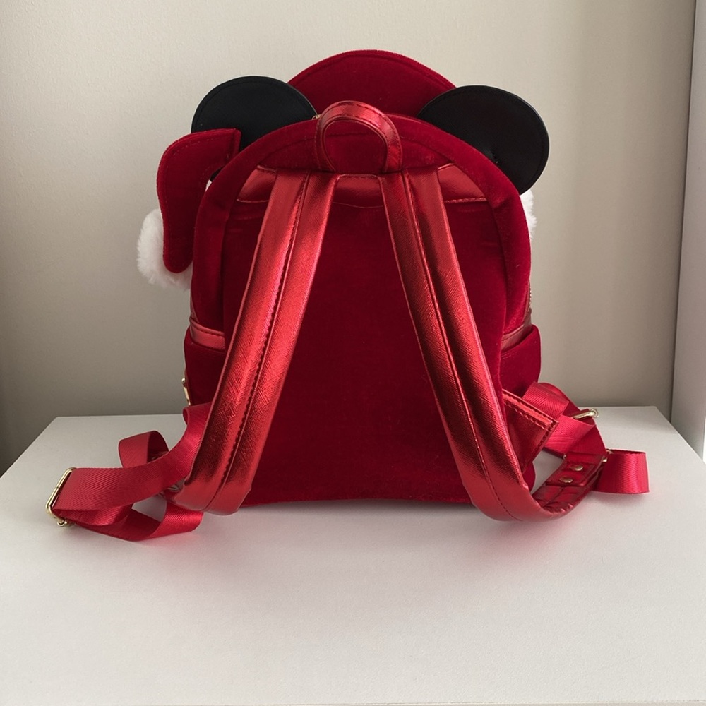 Disney Parks Santa Mickey Loungefly backpack - Picture 3 of 7